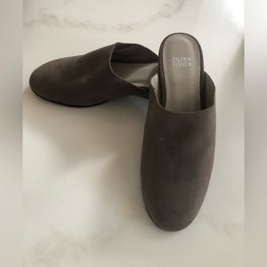 Eileen Fisher suede mules